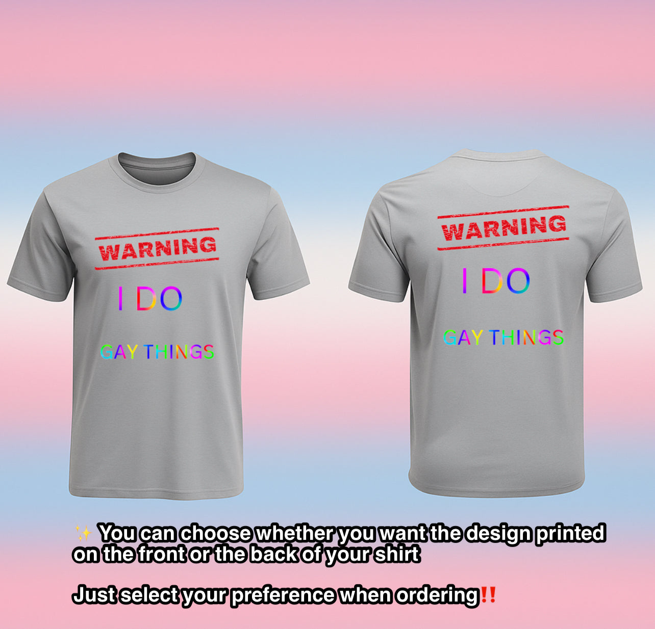 Warning I do gay things